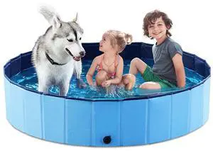 Foldable Dog Pet Bath Pool Collapsible Dog Pet Pool Bathing Tub Kiddie Pool Doggie Wading Pool for Puppy Small Medium Large Dogs Cats and Kids 55" Blue Foldable Dog Pet Bath Pool Collapsible Dog Pet Pool Bathing Tub Kiddie Pool Doggie Wading Pool for Puppy Small Medium Large Dogs Cats and Kids 55" Blue