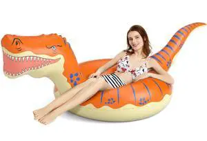 Inflatable Dinosaur Pool Float Tube for Boys Girls Adults 93'' T-Rex Floatie Summer Beach Swimming Pool Inflatables T-Rex Ride on Party Pool Raft Lounge Kids Tyrannosaurus Rex Dinosaur Toys Inflatable Dinosaur Pool Float Tube for Boys Girls Adults 93'' T-Rex Floatie Summer Beach Swimming Pool Inflatables T-Rex Ride on Party Pool Raft Lounge Kids Tyrannosaurus Rex Dinosaur Toys