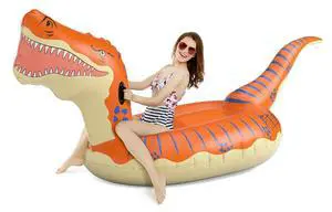 Inflatable Dinosaur Pool Float for Boys Girls Adults 124'' Giant T-Rex Floatie Summer Beach Swimming Pool Inflatables Ride on Party Pool Toys Raft Lounge Kids Tyrannosaurus Rex Toys Inflatable Dinosaur Pool Float for Boys Girls Adults 124'' Giant T-Rex Floatie Summer Beach Swimming Pool Inflatables Ride on Party Pool Toys Raft Lounge Kids Tyrannosaurus Rex Toys