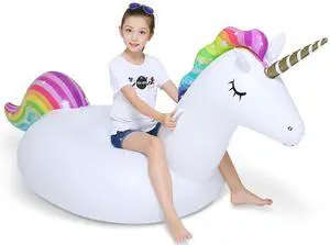 Big Inflatable Unicorn Pool Float Floatie Ride On with Fast Valves Large Rideable Blow Up Summer Beach Swimming Pool Party Lounge Raft Decorations Toys for Kids Adults Big Inflatable Unicorn Pool Float Floatie Ride On with Fast Valves Large Rideable Blow Up Summer Beach Swimming Pool Party Lounge Raft Decorations Toys for Kids Adults