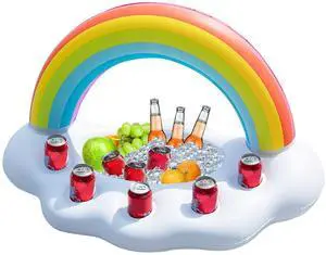Inflatable Pool Party Cooler - Rainbow Cloud Drink Holder Luau Hawaiian Tropical Beach Themed Birthday Easter Party Decorations Favors Outdoor Decor Pool Games Set for Kids Adults Inflatable Pool Party Cooler - Rainbow Cloud Drink Holder Luau Hawaiian Tropical Beach Themed Birthday Easter Party Decorations Favors Outdoor Decor Pool Games Set for Kids Adults