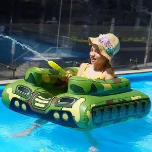 Inflatable Tank Pool Floats Kids - Toddler Pool Floaties Swimming Pool Tank with Water Cannon Gun Swim Floaty Rafts Lake Beach Party Pool Toys for Boys Girls Toddlers Kids Inflatable Tank Pool Floats Kids - Toddler Pool Floaties Swimming Pool Tank with Water Cannon Gun Swim Floaty Rafts Lake Beach Party Pool Toys for Boys Girls Toddlers Kids