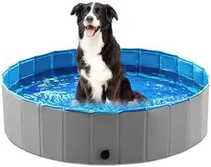 Foldable Dog Pet Bath Pool Collapsible Dog Pet Pool Bathing Tub Kiddie Pool Doggie Wading Pool for Puppy Small Medium Large Dogs Cats and Kids 39.5" Grey Foldable Dog Pet Bath Pool Collapsible Dog Pet Pool Bathing Tub Kiddie Pool Doggie Wading Pool for Puppy Small Medium Large Dogs Cats and Kids 39.5" Grey