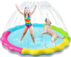 Splash Pad Sprinkler for Kids Splash Play Mat Outdoor Water Toys Inflatable Splash Pad Baby Toddler Pool Boys Girls Children Outside Backyard Dog Sprinkler Pool Age 1 2 3 4 5 6 7 8 9 M Splash Pad Sprinkler for Kids Splash Play Mat Outdoor Water Toys Inflatable Splash Pad Baby Toddler Pool Boys Girls Children Outside Backyard Dog Sprinkler Pool Age 1 2 3 4 5 6 7 8 9 M