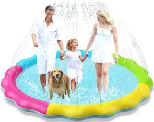 Splash Pad Sprinkler for Kids Splash Play Mat Outdoor Water Toys Inflatable Splash Pad Baby Toddler Pool Boys Girls Children Outside Backyard Dog Sprinkler Pool Age 1 2 3 4 5 6 7 8 9 XL Splash Pad Sprinkler for Kids Splash Play Mat Outdoor Water Toys Inflatable Splash Pad Baby Toddler Pool Boys Girls Children Outside Backyard Dog Sprinkler Pool Age 1 2 3 4 5 6 7 8 9 XL