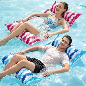 Inflatable Pool Hammock Float - 2 Pack Water Hammock Pool Floaties Multi-Purpose (Saddle Lounge Chair Drifter) 4 in 1 Lake Beach Floating Loungers Swimming Pool Floats Toys for Adults Inflatable Pool Hammock Float - 2 Pack Water Hammock Pool Floaties Multi-Purpose (Saddle Lounge Chair Drifter) 4 in 1 Lake Beach Floating Loungers Swimming Pool Floats Toys for Adults