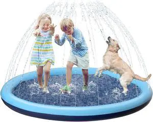 Kids Dog Splash Pad Sprinkler - Non Slip Dog Sprinkler Pad Splash Pool Puppy Dogs Pool Summer Outdoor Water Toys Backyard Durable Splash Pad for Toddlers Kids Small Medium Large Dogs Pet Kids Dog Splash Pad Sprinkler - Non Slip Dog Sprinkler Pad Splash Pool Puppy Dogs Pool Summer Outdoor Water Toys Backyard Durable Splash Pad for Toddlers Kids Small Medium Large Dogs Pet