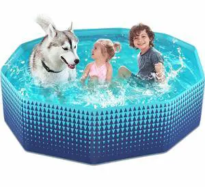Foldable Dog Kiddie Pool - Hard Plastic Kids Paddling Pool Toddler Baby Swimming Pools for Backyard Collapsible Whelping Box Pet Doggie Cats Wading Pools Bathtub for Puppy Large Dogs 63In Foldable Dog Kiddie Pool - Hard Plastic Kids Paddling Pool Toddler Baby Swimming Pools for Backyard Collapsible Whelping Box Pet Doggie Cats Wading Pools Bathtub for Puppy Large Dogs 63In