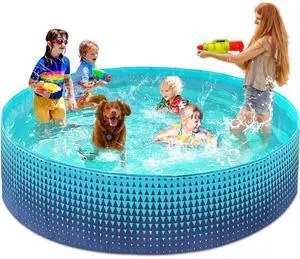 Foldable Dog Kiddie Pool - Hard Plastic Kids Paddling Pool Toddler Baby Swimming Pools for Backyard Collapsible Whelping Box Pet Doggie Cats Wading Pools Bathtub for Puppy Large Dogs 97In,G Foldable Dog Kiddie Pool - Hard Plastic Kids Paddling Pool Toddler Baby Swimming Pools for Backyard Collapsible Whelping Box Pet Doggie Cats Wading Pools Bathtub for Puppy Large Dogs 97In,G