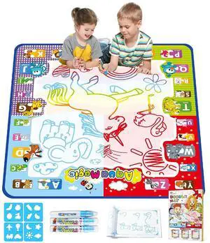 Aqua Water Doodle Mat 31x31 Inches Large Magic Drawing Doodling Mat Coloring Mat Educational Toys Christmas Birthday Gifts for Kids Toddler Boys Girls Age 2 3 4 5 6 7 8 Year Old (Alphabet) Aqua Water Doodle Mat 31x31 Inches Large Magic Drawing Doodling Mat Coloring Mat Educational Toys Christmas Birthday Gifts for Kids Toddler Boys Girls Age 2 3 4 5 6 7 8 Year Old (Alphabet)