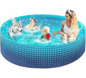 Foldable Dog Kiddie Pool - Hard Plastic Kids Paddling Pool Toddler Baby Swimming Pools for Backyard Collapsible Whelping Box Pet Doggie Cats Wading Pools Bathtub for Puppy Large Dogs 87In,G Foldable Dog Kiddie Pool - Hard Plastic Kids Paddling Pool Toddler Baby Swimming Pools for Backyard Collapsible Whelping Box Pet Doggie Cats Wading Pools Bathtub for Puppy Large Dogs 87In,G