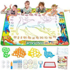 Aqua Water Doodle Mat 60x40 Inches Large Magic Drawing Doodling Mat Coloring Mat Educational Toys Christmas Birthday Gifts for Kids Toddler Boys Girls Age 2 3 4 5 6 7 8 Year Old (Dinosaur) Aqua Water Doodle Mat 60x40 Inches Large Magic Drawing Doodling Mat Coloring Mat Educational Toys Christmas Birthday Gifts for Kids Toddler Boys Girls Age 2 3 4 5 6 7 8 Year Old (Dinosaur)
