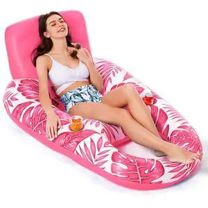 Inflatable Pool Float Adult - Pool Floaties Lounger Floats Raft Floating Chair Water Floaties for Swimming Pool Lake Lounge Float with Cup Holders Beach Pool Party Toys for Adults Inflatable Pool Float Adult - Pool Floaties Lounger Floats Raft Floating Chair Water Floaties for Swimming Pool Lake Lounge Float with Cup Holders Beach Pool Party Toys for Adults