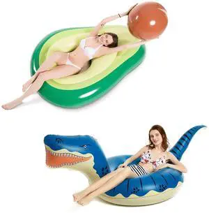 Inflatable Avocado Pool Float Floatie with Ball and Jasonwell Inflatable Dinosaur Pool Float Tube for Boys Girls T-Rex Floatie Inflatable Avocado Pool Float Floatie with Ball and Jasonwell Inflatable Dinosaur Pool Float Tube for Boys Girls T-Rex Floatie