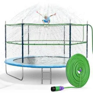 Trampoline Sprinkler Kids Outdside: Trampoline Accessories Waterpark Tropical Party Summer Outdoor Fun Water Games Toys Sprinklers Backyard Water Park Activity Toy for Kids Boys Girls (39FT) Trampoline Sprinkler Kids Outdside: Trampoline Accessories Waterpark Tropical Party Summer Outdoor Fun Water Games Toys Sprinklers Backyard Water Park Activity Toy for Kids Boys Girls (39FT)