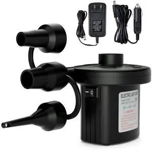 Electric Air Pump Portable Quick-Fill AC DC Inflator Deflator Pump for Air Mattress Inflatables Pool Floats Water Toy Raft Bed Boat Pool Toy with Nozzles 110-240 V Electric Air Pump Portable Quick-Fill AC DC Inflator Deflator Pump for Air Mattress Inflatables Pool Floats Water Toy Raft Bed Boat Pool Toy with Nozzles 110-240 V