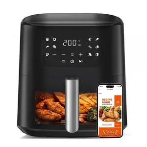 Air Fryer 8-in-1 with 5.5 QT Capacity,180°-450°F Precision Heating, AirFry, Roast, Broil, Reheats,Dehydrates, Easy-View Window, Features Shake Reminder, Large Touch Display with Auto Menus, Black Air Fryer 8-in-1 with 5.5 QT Capacity,180°-450°F Precision Heating, AirFry, Roast, Broil, Reheats,Dehydrates, Easy-View Window, Features Shake Reminder, Large Touch Display with Auto Menus, Black