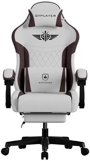 Gaming Chair, Video Game Chairs with Footrest and Lumbar Support, Computer Chair for Adults with Extended Backrest, Ergonomic Reclining Silla Gamer, Fabric, Brown Gaming Chair, Video Game Chairs with Footrest and Lumbar Support, Computer Chair for Adults with Extended Backrest, Ergonomic Reclining Silla Gamer, Fabric, Brown