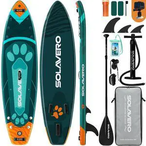 11'6" Inflatable Stand Up Paddle Board Supports 550 lbs - Extra Wide Stable Design with Non-Slip EVA Deck, SUP with Premium Accessories for Adults & Youth for Lake River Ocean 11'6" Inflatable Stand Up Paddle Board Supports 550 lbs - Extra Wide Stable Design with Non-Slip EVA Deck, SUP with Premium Accessories for Adults & Youth for Lake River Ocean