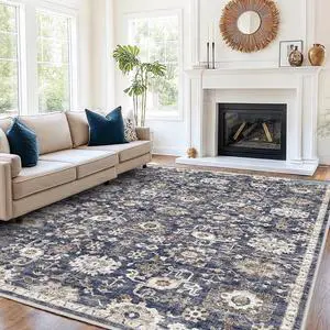 8'x10' Area Rugs for Living Room, Machine Washable Rugs Vintage Area Rug for Bedroom Dining Room Dorm Office with Non-Slip Backing, Stain Resistant Non-Shed Carpet 8'x10' Area Rugs for Living Room, Machine Washable Rugs Vintage Area Rug for Bedroom Dining Room Dorm Office with Non-Slip Backing, Stain Resistant Non-Shed Carpet