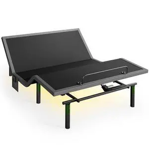 Queen Adjustable Bed Base Frame, 4 Ports USB A&C Adjustable Bed Base with Under-Bed Nightlight, 3 Minutes Fast Assembly, Wireless Remote Control Adjustable Bed with 4 Height Options Queen Adjustable Bed Base Frame, 4 Ports USB A&C Adjustable Bed Base with Under-Bed Nightlight, 3 Minutes Fast Assembly, Wireless Remote Control Adjustable Bed with 4 Height Options