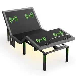 MS01-2 Twin XL Adjustable Bed Base with Massage-APP Connects Adjustable Bed Frame with 4 Height Options, 3 Minutes Fast Assembly, Wireless Control Adjustable Bed with Under-Bed Nightlight MS01-2 Twin XL Adjustable Bed Base with Massage-APP Connects Adjustable Bed Frame with 4 Height Options, 3 Minutes Fast Assembly, Wireless Control Adjustable Bed with Under-Bed Nightlight