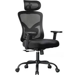 Ergonomic Office Chair with Padded Lumbar Support, 2D Headrest, Adjustable Armrests, Upgraded Contoured Seat Cushion, 130° Rocking Tilt, Computer Gaming Chair for Home Office Ergonomic Office Chair with Padded Lumbar Support, 2D Headrest, Adjustable Armrests, Upgraded Contoured Seat Cushion, 130° Rocking Tilt, Computer Gaming Chair for Home Office