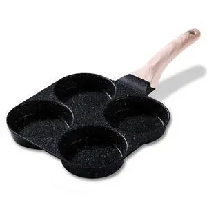 Egg Pan Omelette Pan, 4-Cup Nonstick Granite Omelette Skillet - Pancake Pan and Healthy Egg Cooker Suitable for Gas Stove & Induction Cookware, Black Egg Pan Omelette Pan, 4-Cup Nonstick Granite Omelette Skillet - Pancake Pan and Healthy Egg Cooker Suitable for Gas Stove & Induction Cookware, Black