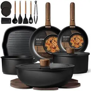 23pcs Pots and Pans Set Non Stick with Detachable Handle, Nonstick Cookware Sets, Kitchen Cooking Set - Camping Cookware, Oven/Dishwasher Safe, Induction Compatible 23pcs Pots and Pans Set Non Stick with Detachable Handle, Nonstick Cookware Sets, Kitchen Cooking Set - Camping Cookware, Oven/Dishwasher Safe, Induction Compatible