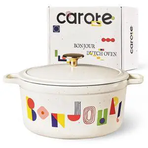 Cast Iron Dutch Oven Pot with Lid, Enameled Dutch Ovens with Gift Box, Versatile Heavy-Duty Cookware for Sourdough Bread Baking, Braising, Stews, Roasting, Healthy & Non-Toxic, All Stovetop Compatible Cast Iron Dutch Oven Pot with Lid, Enameled Dutch Ovens with Gift Box, Versatile Heavy-Duty Cookware for Sourdough Bread Baking, Braising, Stews, Roasting, Healthy & Non-Toxic, All Stovetop Compatible