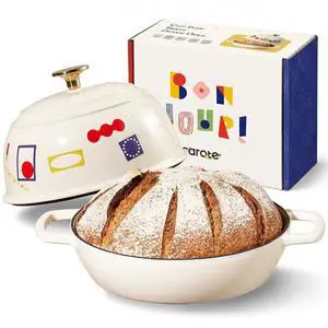 Cast Iron Dutch Oven Pot with Lid, Enameled Dutch Ovens with Gift Box, Versatile Heavy-Duty Cookware for Sourdough Bread Baking, Braising, Stews, Roasting, Healthy & Non-Toxic, All Stovetop Compatible Cast Iron Dutch Oven Pot with Lid, Enameled Dutch Ovens with Gift Box, Versatile Heavy-Duty Cookware for Sourdough Bread Baking, Braising, Stews, Roasting, Healthy & Non-Toxic, All Stovetop Compatible