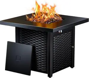 32 Inch Propane Fire Pit, CSA-Listed Outdoor Gas Fire Pits 50,000 BTU Steel Fire Pit Table with Lid, Add Warmth and Ambience to Gatherings and Parties On Patio Deck Garden, Black,CIFPT4B 32 Inch Propane Fire Pit, CSA-Listed Outdoor Gas Fire Pits 50,000 BTU Steel Fire Pit Table with Lid, Add Warmth and Ambience to Gatherings and Parties On Patio Deck Garden, Black,CIFPT4B