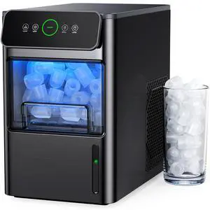 Portable Countertop Ice Maker - 20lbs of Bullet Ice per Day, Makes Ice in 6 Minutes, Stainless Steel with Visible Water Level Window, Ideal for Kitchen, Office, and Camping Portable Countertop Ice Maker - 20lbs of Bullet Ice per Day, Makes Ice in 6 Minutes, Stainless Steel with Visible Water Level Window, Ideal for Kitchen, Office, and Camping