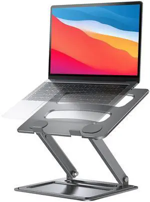 Adjustable Laptop Stand, Portable for 17.3inch Laptops, Holds Up to 17.6lbs, Ergonomic Posture & Heat Dissipation - Gray Adjustable Laptop Stand, Portable for 17.3inch Laptops, Holds Up to 17.6lbs, Ergonomic Posture & Heat Dissipation - Gray