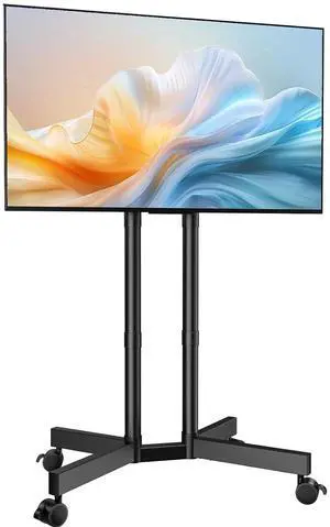 Modern Rolling TV Stand Mount for 32-70 Inch TVs, Mobile TV Stand Holds up to 88 lb with 5 Height Adjustable Mobile TV Cart with Tilt, Max 400x400mm Rolling TV Cart Modern Rolling TV Stand Mount for 32-70 Inch TVs, Mobile TV Stand Holds up to 88 lb with 5 Height Adjustable Mobile TV Cart with Tilt, Max 400x400mm Rolling TV Cart