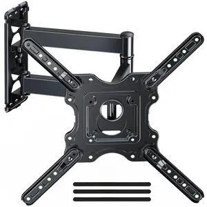 Full Motion TV Wall Mount Bracket for 26-65 inch TVs, Corner TV Wall Mount Bracket with Extension, Tilt, Swivel, Leveling, Max 400 * 400mm, Holds up to 77 lbs, Single Wood Studs Full Motion TV Wall Mount Bracket for 26-65 inch TVs, Corner TV Wall Mount Bracket with Extension, Tilt, Swivel, Leveling, Max 400 * 400mm, Holds up to 77 lbs, Single Wood Studs