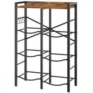 5 Gallon Water Jug Holder 6 Bottles, Water Jug Rack, 3 Tier Water Bottle Holder with X-Shape Reinforcement, for Kitchen, Living Room, Office, Rustic Brown and Black BF03ST01 5 Gallon Water Jug Holder 6 Bottles, Water Jug Rack, 3 Tier Water Bottle Holder with X-Shape Reinforcement, for Kitchen, Living Room, Office, Rustic Brown and Black BF03ST01