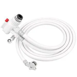 6FT Countertop dishwasher inlet and drain hose kit, compatible with all major brands, includes faucet adapter 6FT Countertop dishwasher inlet and drain hose kit, compatible with all major brands, includes faucet adapter