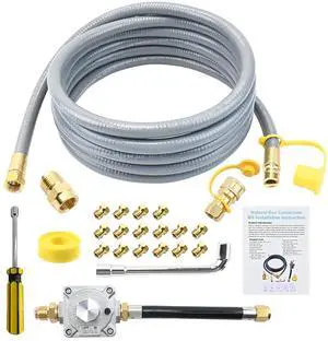 Propane to Natural Gas Conversion Kit Compatible with weber genesis, genesis II, spirit and spirit II, etc Grills,15FT 1/2" Natural Gas Conversion Kit with Regulator for weber Grills, 1-Year Warranty Propane to Natural Gas Conversion Kit Compatible with weber genesis, genesis II, spirit and spirit II, etc Grills,15FT 1/2" Natural Gas Conversion Kit with Regulator for weber Grills, 1-Year Warranty