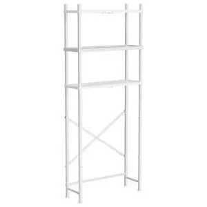 Over the Toilet Storage, 3-Tier Over Toilet Bathroom Organizer, Freestanding Above Toilet Shelf with Adjustable Feet, Space Saving, Easy Assembly, White WW63TS01 Over the Toilet Storage, 3-Tier Over Toilet Bathroom Organizer, Freestanding Above Toilet Shelf with Adjustable Feet, Space Saving, Easy Assembly, White WW63TS01