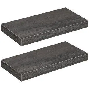 Floating Shelves for Wall, Wall Mounted Shelf Set of 2, 15.7" Hanging Shelf with Invisible Brackets, for Wall Decor Storage in Bathroom Bedroom Kitchen Livingroom Office, Charcoal Gray BC40BJ01 Floating Shelves for Wall, Wall Mounted Shelf Set of 2, 15.7" Hanging Shelf with Invisible Brackets, for Wall Decor Storage in Bathroom Bedroom Kitchen Livingroom Office, Charcoal Gray BC40BJ01
