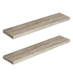 Floating Shelves for Wall, Wall Mounted Shelf Set of 2, 39.4" Hanging Shelf with Invisible Brackets, for Wall Decor Storage in Bathroom Bedroom Kitchen Living Room Office, Greige BG100BJP201 Floating Shelves for Wall, Wall Mounted Shelf Set of 2, 39.4" Hanging Shelf with Invisible Brackets, for Wall Decor Storage in Bathroom Bedroom Kitchen Living Room Office, Greige BG100BJP201