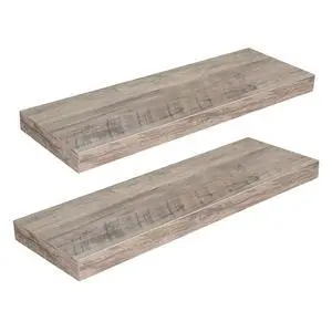 Floating Shelves for Wall, Wall Mounted Shelf Set of 2, 23.6" Hanging Shelf with Invisible Brackets, for Wall in Bathroom, Bedroom, Toilet, Kitchen, Living Room, Office, Greige BG60BJ01G1 Floating Shelves for Wall, Wall Mounted Shelf Set of 2, 23.6" Hanging Shelf with Invisible Brackets, for Wall in Bathroom, Bedroom, Toilet, Kitchen, Living Room, Office, Greige BG60BJ01G1