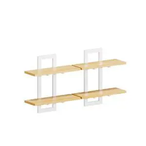 2-Tier Floating Shelves, 15 Inch Wall Shelf Set of 2 | Wall Mounted Storage Shelves, Hanging Bathroom Shelves, for Living Room, Bedroom, Bathroom, Kitchen, Rustic Brown and Black 2-Tier Floating Shelves, 15 Inch Wall Shelf Set of 2 | Wall Mounted Storage Shelves, Hanging Bathroom Shelves, for Living Room, Bedroom, Bathroom, Kitchen, Rustic Brown and Black
