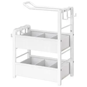 Headband Holder Stand for Girls Women, Hair Accessories Organizer | Hairband Holder with 6 Flexible Hooks & Removable Dividers, Headband Storage Organizer for Scrunchies, Claw Clips, Hair Ties Headband Holder Stand for Girls Women, Hair Accessories Organizer | Hairband Holder with 6 Flexible Hooks & Removable Dividers, Headband Storage Organizer for Scrunchies, Claw Clips, Hair Ties