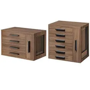 Jewelry Box for Women and Jewelry Organizer Bundle, Wooden Jewelry Box, Jewelry Case with Side Transparent Window, for Earring, Necklace, Bracelet, Ring BH09JB04-BH12JB04 Jewelry Box for Women and Jewelry Organizer Bundle, Wooden Jewelry Box, Jewelry Case with Side Transparent Window, for Earring, Necklace, Bracelet, Ring BH09JB04-BH12JB04