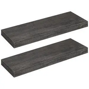 Floating Shelves for Wall, Wall Mounted Shelf Set of 2, 23.6" Hanging Shelf with Invisible Brackets, for Wall Decor Storage in Bathroom Bedroom Kitchen Livingroom Office, Charcoal Gray BC60BJ01 Floating Shelves for Wall, Wall Mounted Shelf Set of 2, 23.6" Hanging Shelf with Invisible Brackets, for Wall Decor Storage in Bathroom Bedroom Kitchen Livingroom Office, Charcoal Gray BC60BJ01