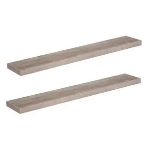 Floating Shelves for Wall, Wall Mounted Shelf Set of 2, 47.2" Hanging Shelf with Invisible Brackets, for Wall Decor Storage in Bathroom Bedroom Kitchen Living Room Office, Greige BG120BJP201 Floating Shelves for Wall, Wall Mounted Shelf Set of 2, 47.2" Hanging Shelf with Invisible Brackets, for Wall Decor Storage in Bathroom Bedroom Kitchen Living Room Office, Greige BG120BJP201