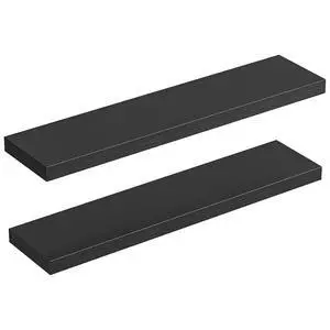 Floating Shelves for Wall, Wall Mounted Shelf Set of 2, 39.4" Hanging Shelf with Invisible Brackets, for Wall Decor Storage in Bathroom Bedroom Kitchen Living Room Office, Black BK100BJP201 Floating Shelves for Wall, Wall Mounted Shelf Set of 2, 39.4" Hanging Shelf with Invisible Brackets, for Wall Decor Storage in Bathroom Bedroom Kitchen Living Room Office, Black BK100BJP201