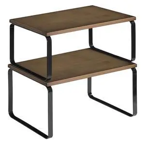 Cabinet Organizer Shelf, Set of 2 Kitchen Counter Shelves, Expandable Kitchen Storage, Stackable Bamboo Spice Rack, for Kitchen, Countertop, Office Desk, Bathroom, Mocha and Black CB30TL01 Cabinet Organizer Shelf, Set of 2 Kitchen Counter Shelves, Expandable Kitchen Storage, Stackable Bamboo Spice Rack, for Kitchen, Countertop, Office Desk, Bathroom, Mocha and Black CB30TL01